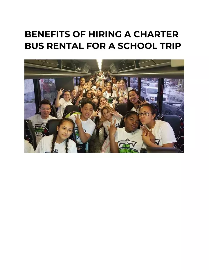 benefits of hiring a charter bus rental