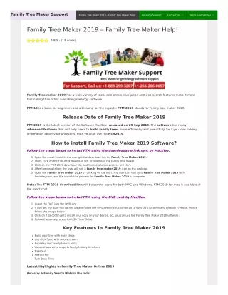 Family Tree Maker 2019