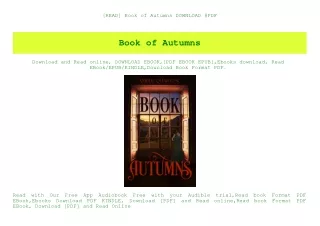 [READ] Book of Autumns DOWNLOAD @PDF