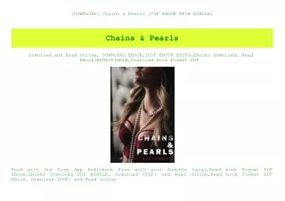 {DOWNLOAD} Chains & Pearls [PDF EBOOK EPUB KINDLE]