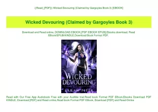 ((Read_[PDF])) Wicked Devouring (Claimed by Gargoyles Book 3) [EBOOK]