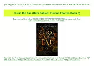 [F.R.E.E] [D.O.W.N.L.O.A.D] [R.E.A.D] Curse the Fae (Dark Fables Vicious Faeries Book 3) [PDF EBOOK EPUB KINDLE]