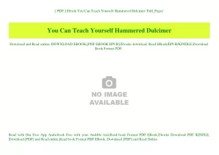 [ PDF ] Ebook You Can Teach Yourself Hammered Dulcimer 'Full_Pages'