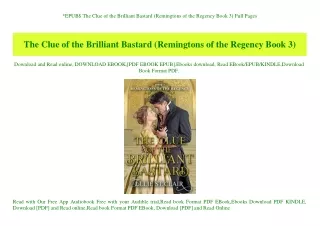 EPUB$ The Clue of the Brilliant Bastard (Remingtons of the Regency Book 3) Full Pages