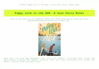 [Pdf]$$ Puppy Love in the ADK A Loon Falls Novel (Ebook pdf)