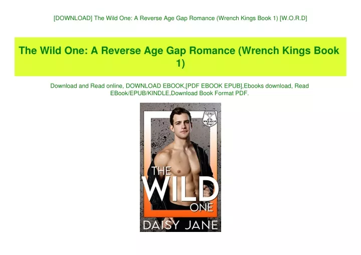 download the wild one a reverse age gap romance
