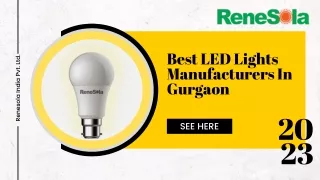 Best LED Lights Manufacturers Gurgaon | Renesola India
