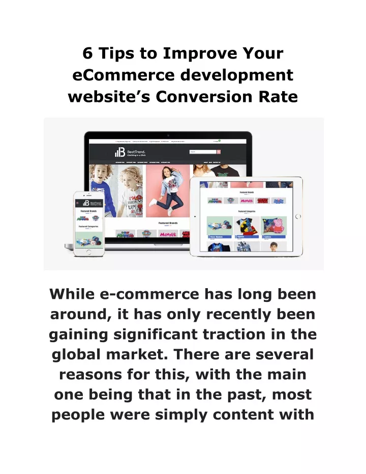 Ppt 6 Tips To Improve Your Ecommerce Development Websites Conversion