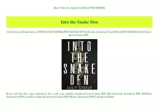 [Best!] Into the Snake Den READ PDF EBOOK