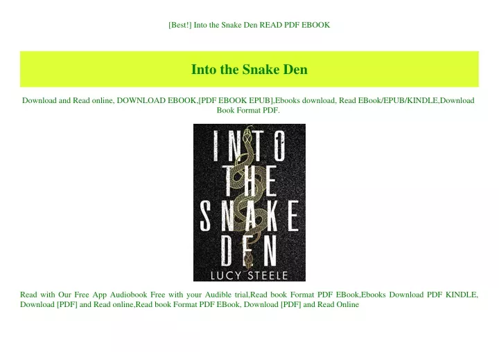 best into the snake den read pdf ebook