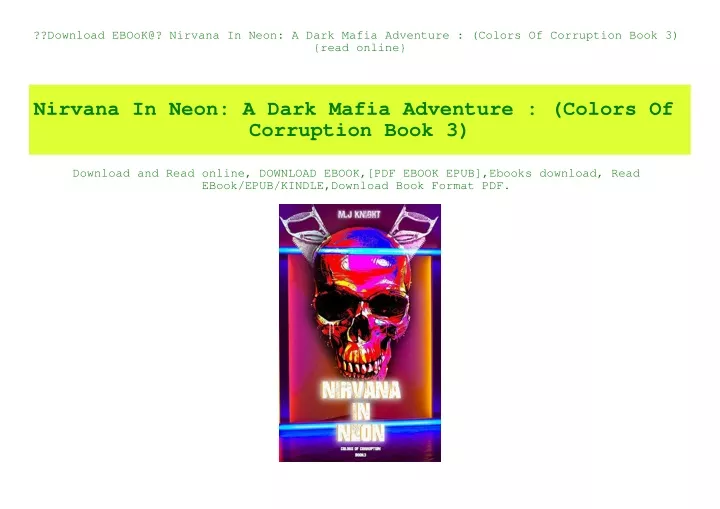 download ebook@ nirvana in neon a dark mafia