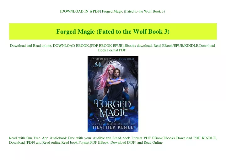 download in @pdf forged magic fated to the wolf