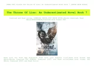 [READ PDF] Kindle The Throne Of Lies An Underestimated Novel Book 7 [EBOOK EPUB KIDLE]