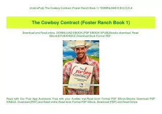 {mobiePub} The Cowboy Contract (Foster Ranch Book 1) ^DOWNLOAD E.B.O.O.K.#