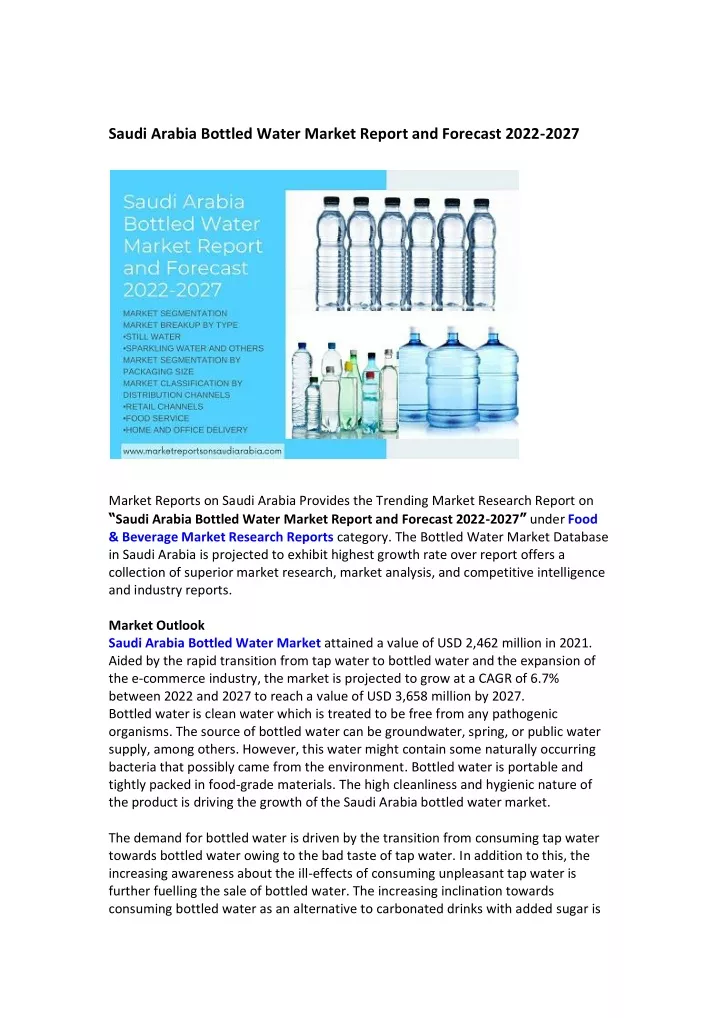 saudi arabia bottled water market report