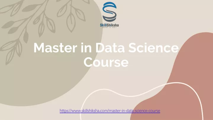 master in data science course