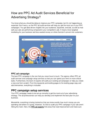 PPC Ad Audit Services - Apex Web Zone