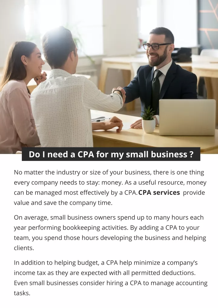 do i need a cpa for my small business