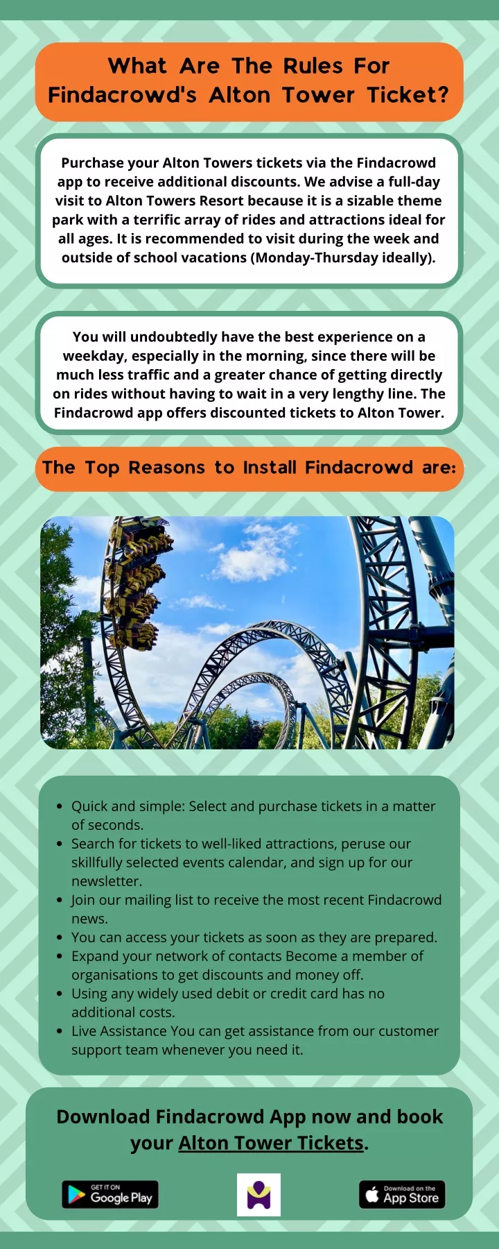 what are the rules for findacrowd s alton tower