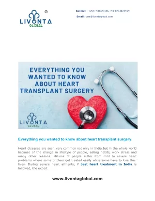 Everything you wanted to know about heart transplant surgery
