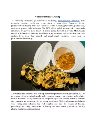 what is pharma marketing