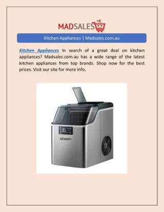 Kitchen Appliances | Madsales.com.au