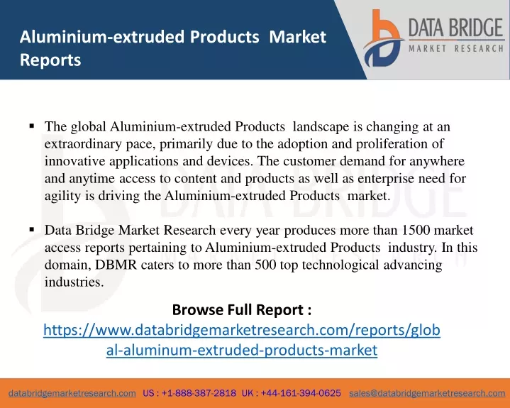 aluminium extruded products market reports