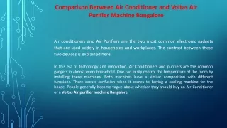 comparison between air conditioner and voltas