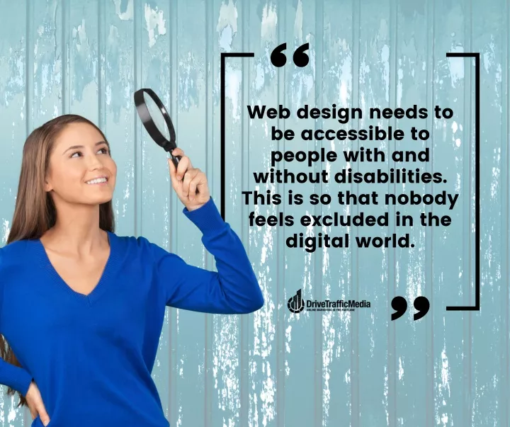 web design needs to be accessible to people with