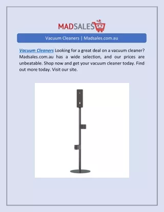 Vacuum Cleaners | Madsales.com.au