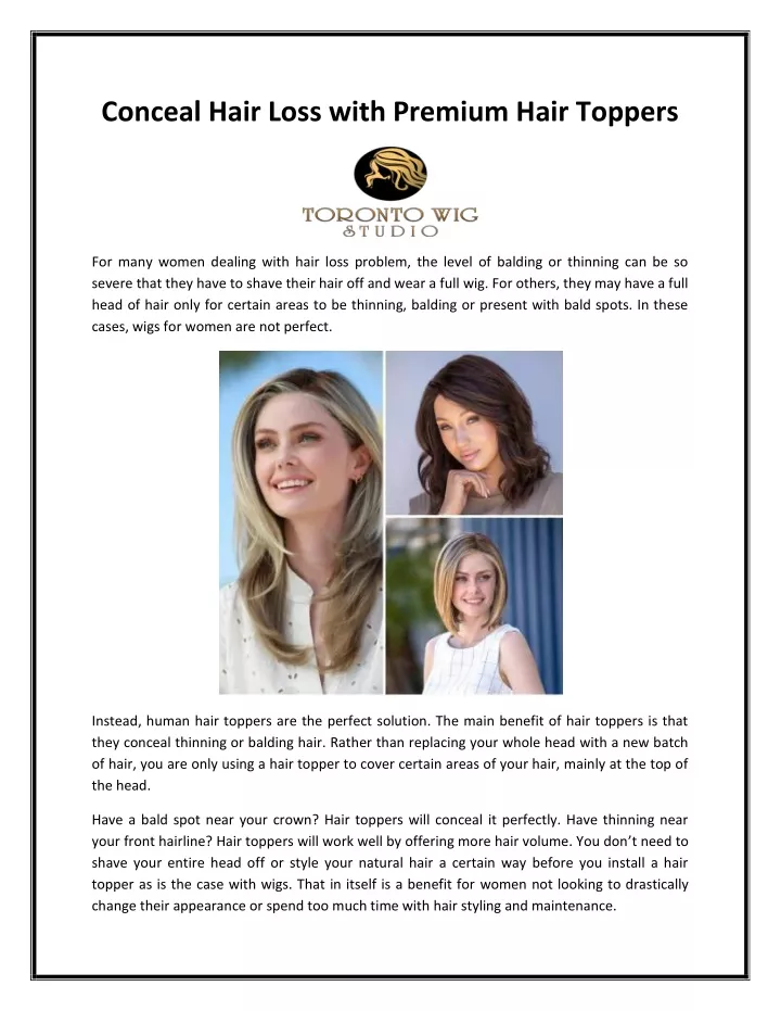 conceal hair loss with premium hair toppers