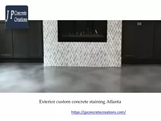 Exterior Custom Concrete Staining Atlanta