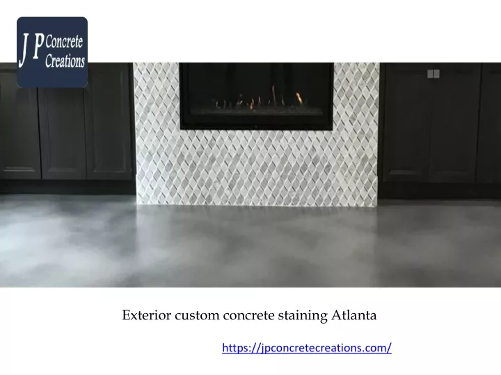 exterior custom concrete staining a tlanta