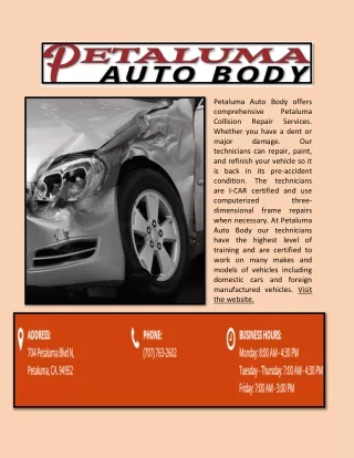 Auto Body Shop Petaluma