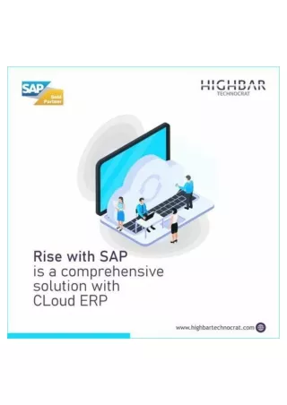 RISE With SAP is a Comprehensive Solution with Cloud ERP