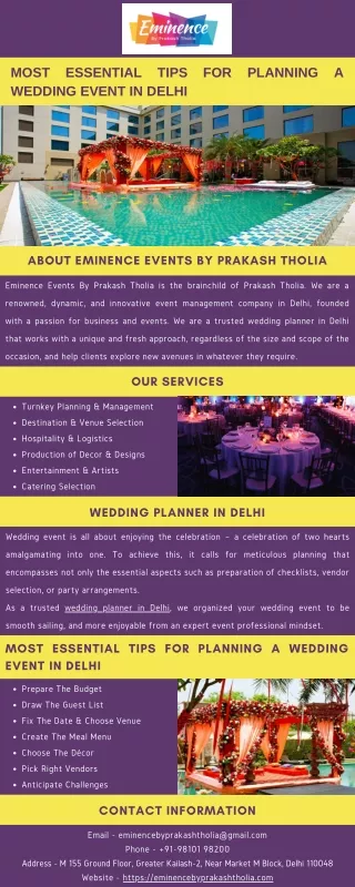 Most Essential Tips for Planning A Wedding Event in Delhi