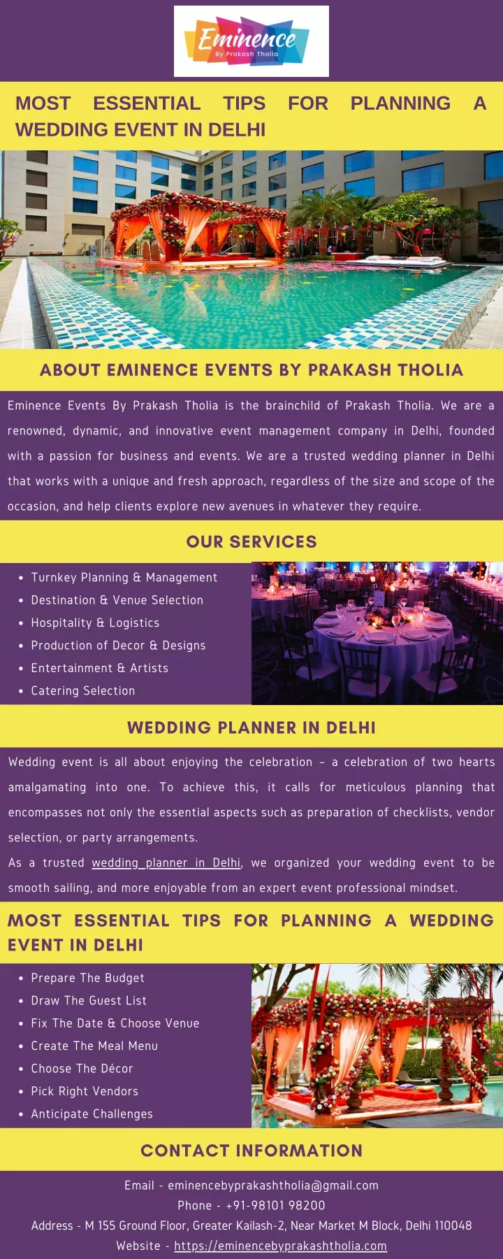 most essential tips for planning a wedding event