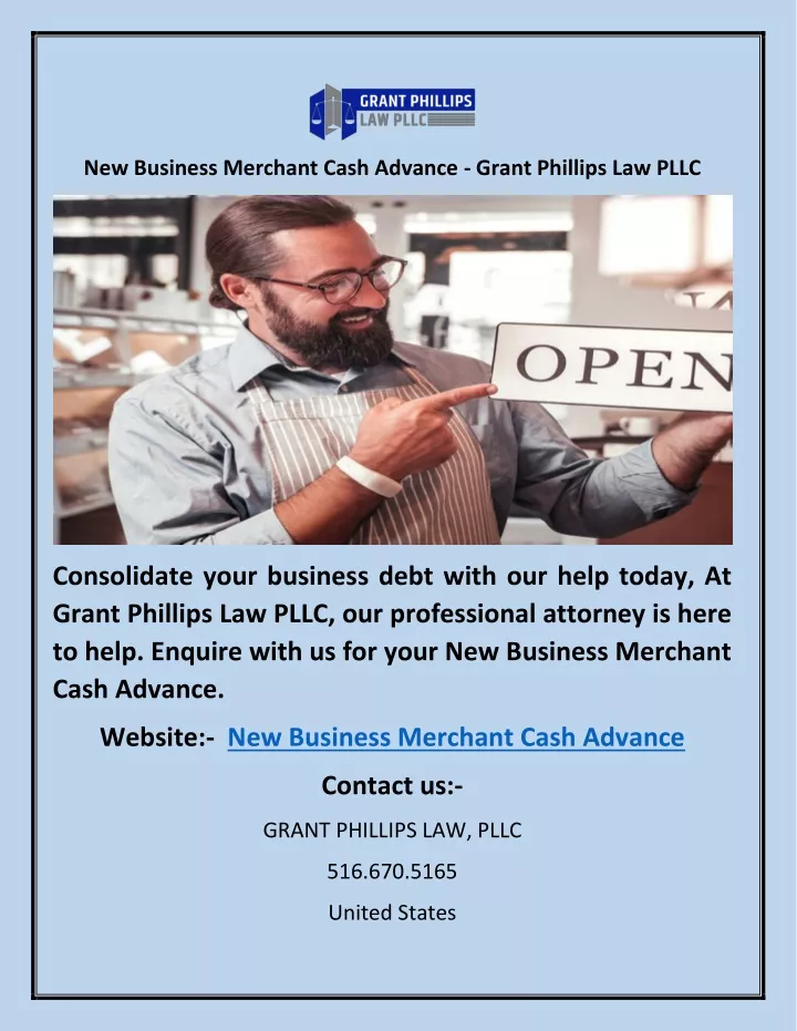 new business merchant cash advance grant phillips
