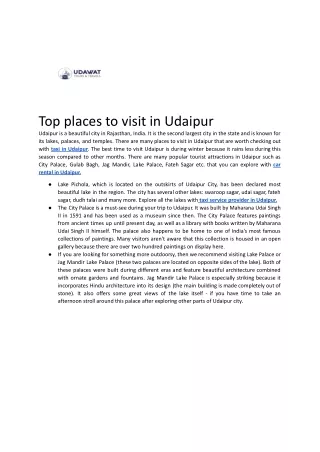 top places to visit in udaipur.docx