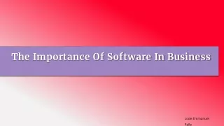 the importance of software in business