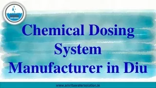 chemical dosing system manufacturer in diu
