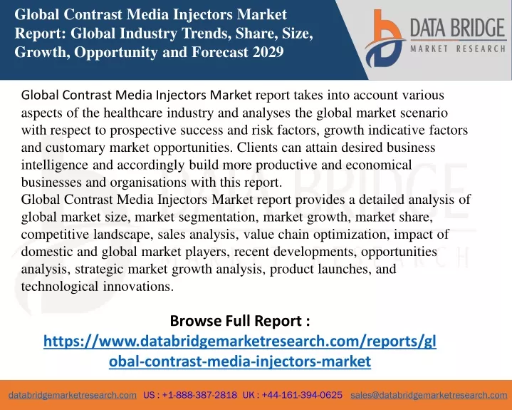 global contrast media injectors market report