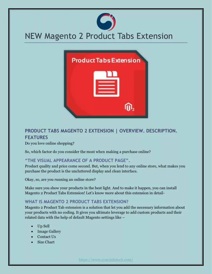 new magento 2 product tabs extension