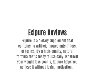 Exipure Reviews
