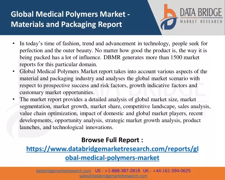 global medical polymers market materials