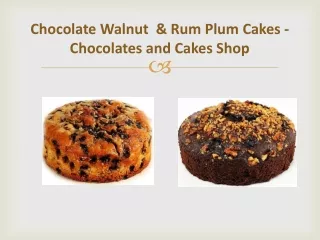 Chocolate Walnut  & Rum Plum Cakes
