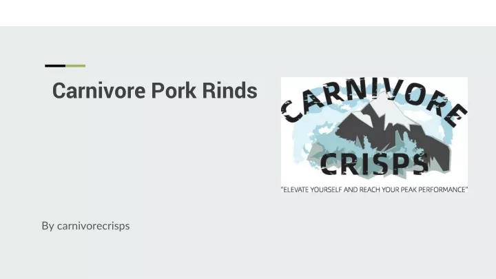 carnivore pork rinds