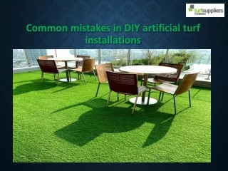 Common mistakes in DIY artificial turf installations
