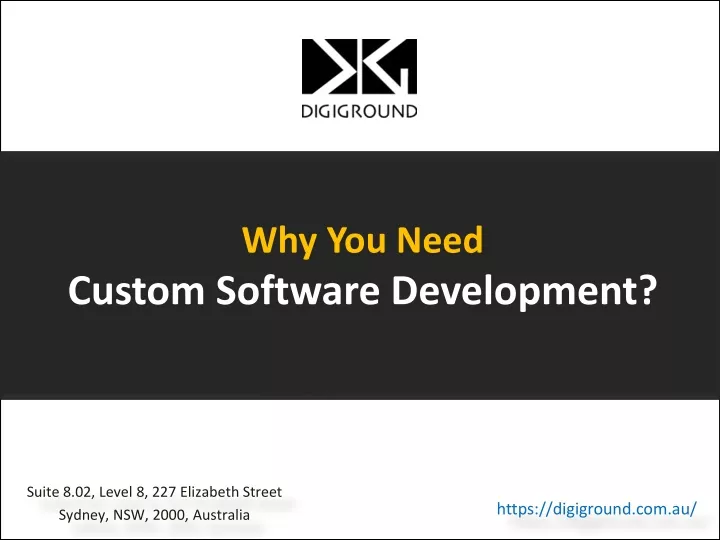 why you need custom software development
