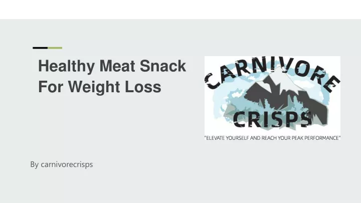 healthy meat snack for weight loss
